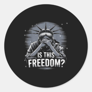Usa Patriotism & Reflection Independence Day L Classic Round Sticker