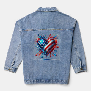 USA Patriotism Badge - Show Your American Pride wi Denim Jacket