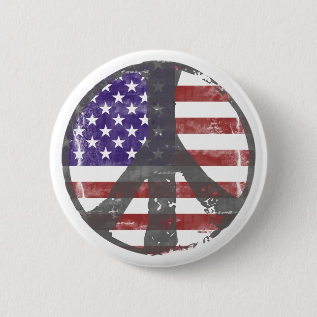 USA Peace Button (Front)