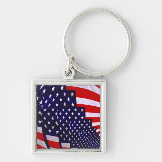 USA-peace & love- Key Ring (Front)