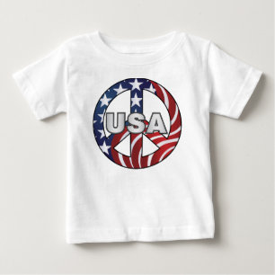 USA Peace Sign Baby T-Shirt