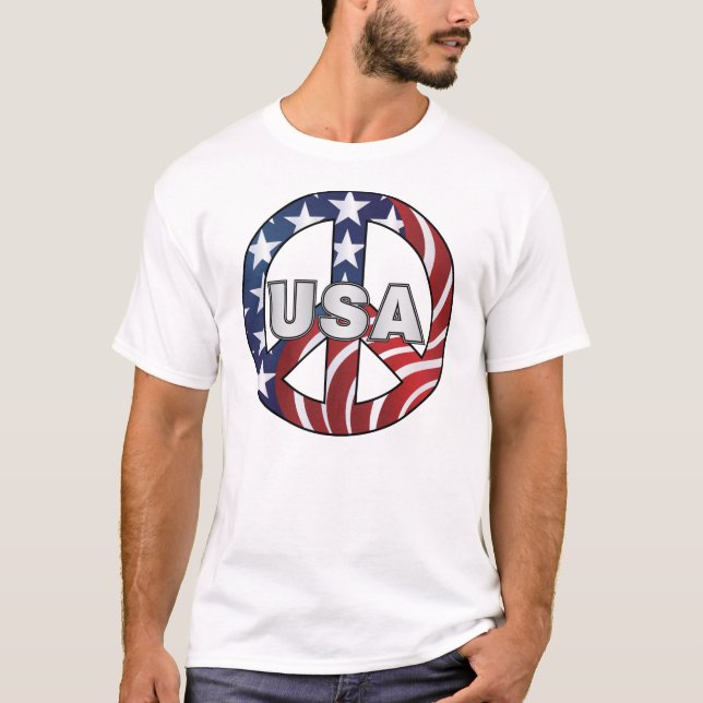 USA Peace Sign T-Shirt (Front)