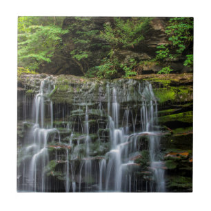 USA, Pennsylvania, Benton. Waterfall In Ricketts Tile