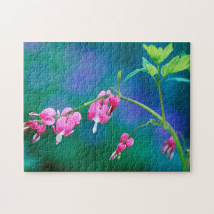 USA, Pennsylvania. Bleeding heart flowers Jigsaw Puzzle