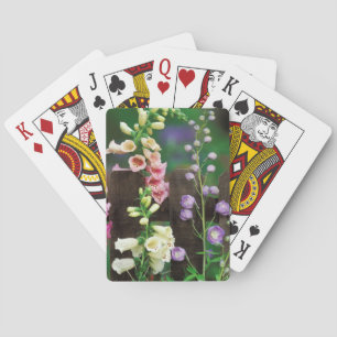 USA, Pennsylvania. Foxglove and delphinium Playing Cards