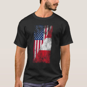 USA Peru Flags United States of America Peruvian T-Shirt
