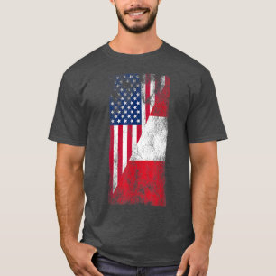 USA Peru FlagsUnited States of America, Peruvian T-Shirt