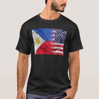 Usa Philippines Flag For Filipino American Roots V T-Shirt
