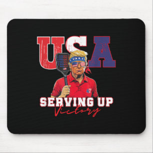 Usa Pickleball Champ Patriotic Trump & Pickleb Mouse Mat