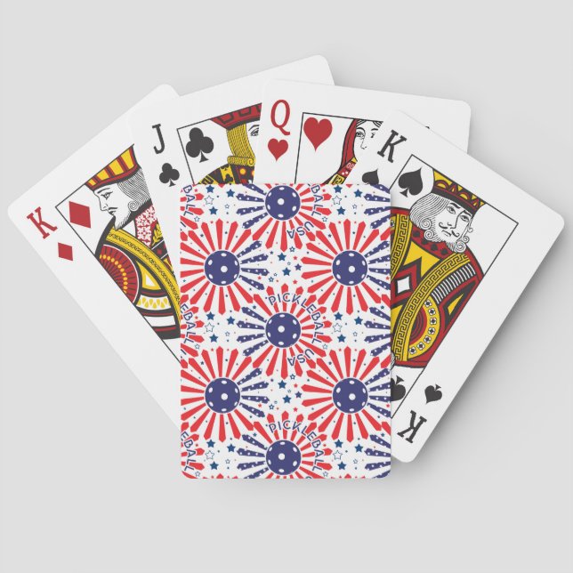 USA pickleball pattern,  Playing Cards (Back)