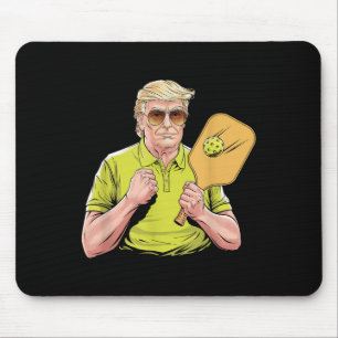 Usa Pickleball Player Patriotic Trump Political &a Mouse Mat