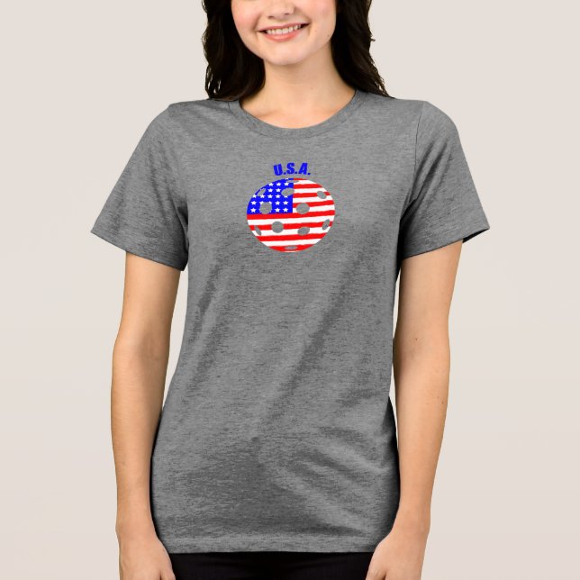 USA Pickleball Tri-Blend Shirt (Front)