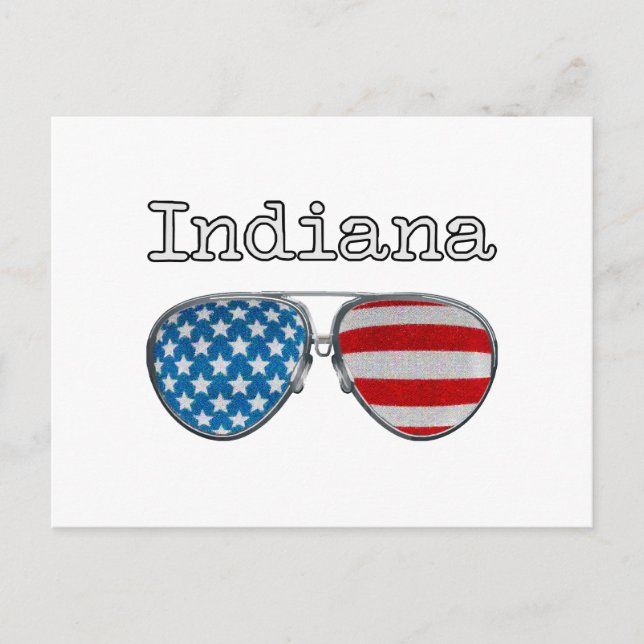 USA PILOT GLASSES INDIANA  HOLIDAY POSTCARD (Front)