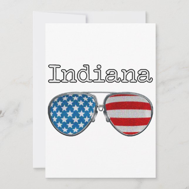 USA PILOT GLASSES INDIANA  INVITATION (Front)