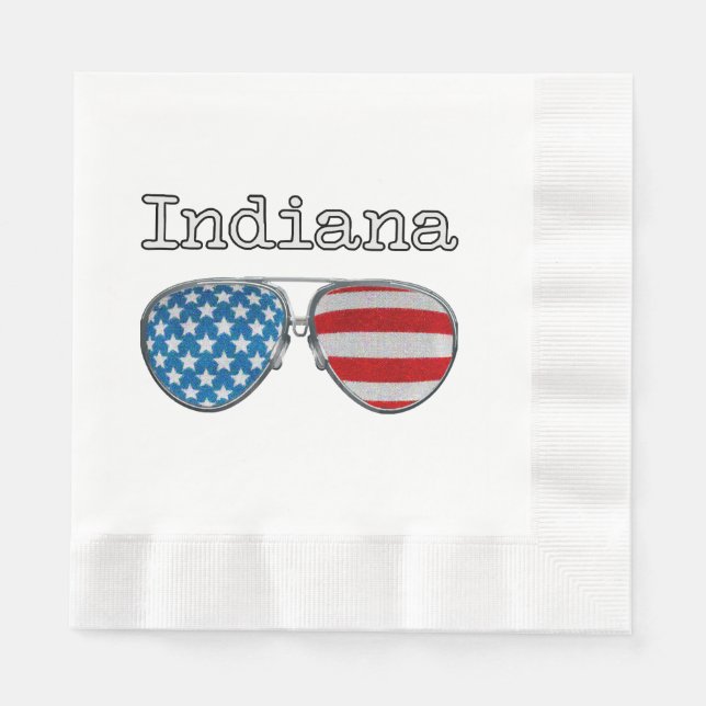 USA PILOT GLASSES INDIANA  NAPKIN (Front)