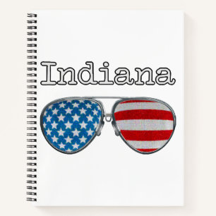 USA PILOT GLASSES INDIANA  NOTEBOOK