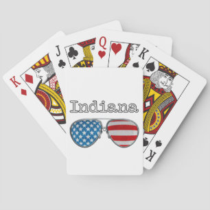 USA PILOT GLASSES INDIANA PLAYING CARDS
