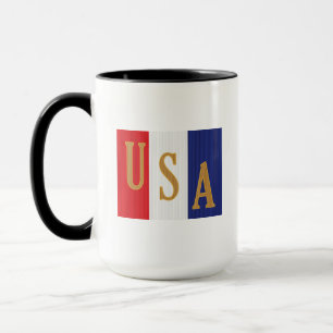 USA Pinstripe Decor Mug