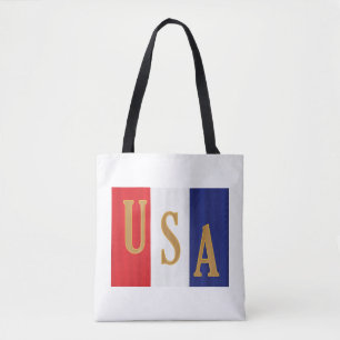 USA Pinstripe Decor Tote Bag