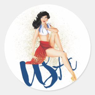 USA Pinup Classic Round Sticker