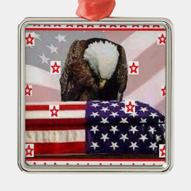 USA.png EAGLE Metal Tree Decoration (Front)