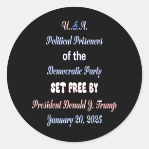 Usa Political Prisoners Set Free  Classic Round Sticker