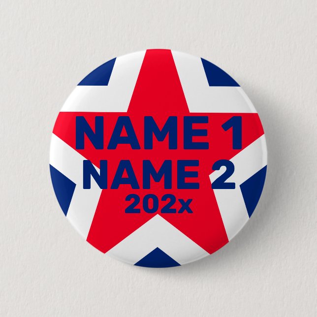USA politics / elections names 6 Cm Round Badge (Front)