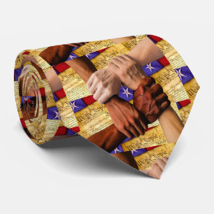 USA Politics Hands United Constitution Necktie