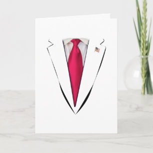 Usa President Trump Suit Easy Halloween Costume  Card