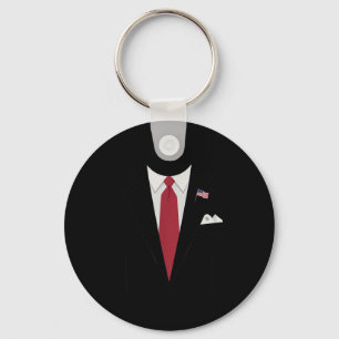 Usa President Trump Suit Easy Halloween Costume Key Ring