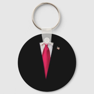 Usa President Trump Suit Easy Halloween Costume Key Ring
