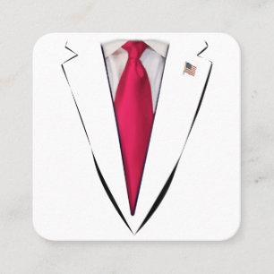 USA President Trump Suit Square Business Card