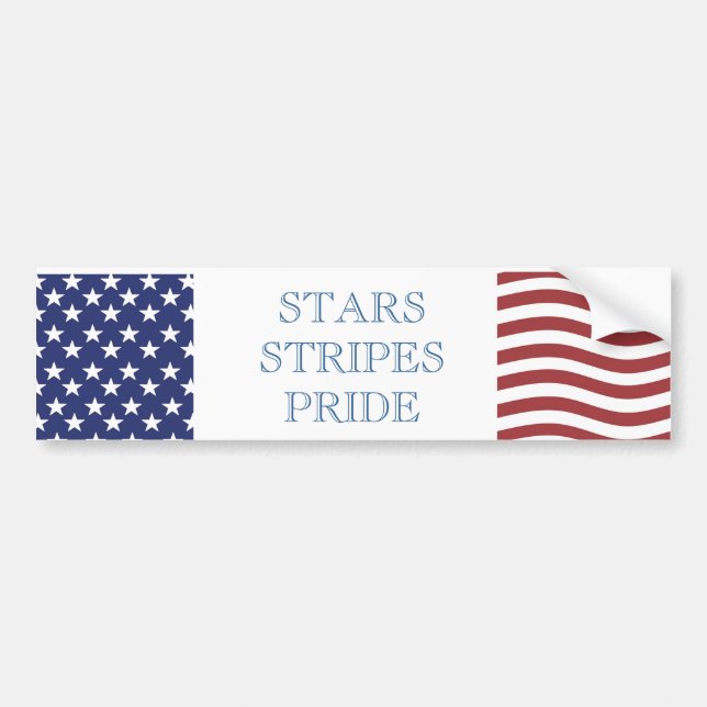 USA PRIDE Bumper Sticker (Front)