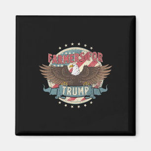 Usa Pride Patriot Farmers For Trump  Magnet
