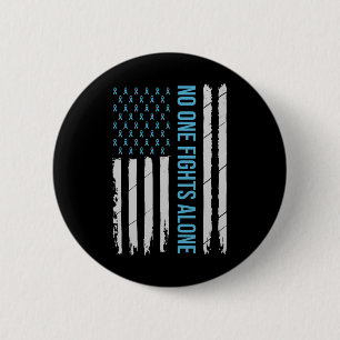 Usa Prostate Cancer Awareness Light Blue Ribbon Su 6 Cm Round Badge