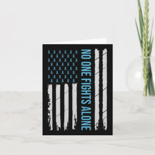 Usa Prostate Cancer Awareness Light Blue Ribbon Su Card