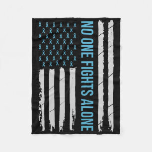 Usa Prostate Cancer Awareness Light Blue Ribbon Su Fleece Blanket