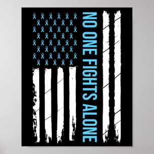 Usa Prostate Cancer Awareness Light Blue Ribbon Su Poster