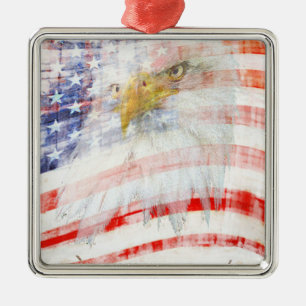 USA Proud Metal Tree Decoration