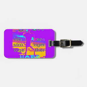 USA Psychedelic Hope: Neon Unity Art Luggage Tag