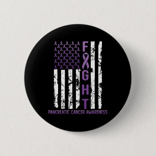 USA Purple Flag Month November Pancreatic Cancer A 6 Cm Round Badge