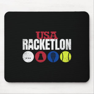 Usa Racketlon - Table Tennis Badminton Squash Tenn Mouse Mat