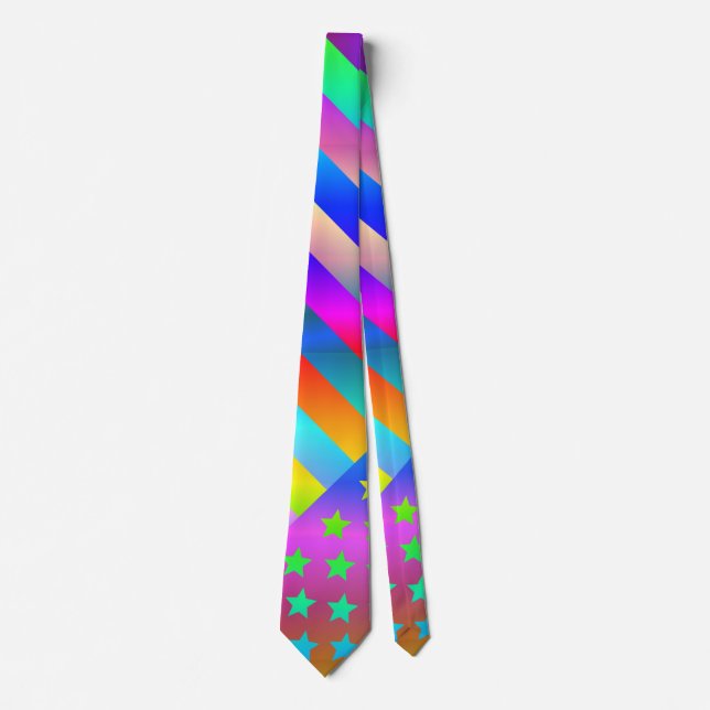 USA Rainbow Flag Neck Tie (Front)