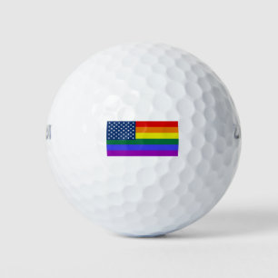 USA Rainbow Pride Golf Balls