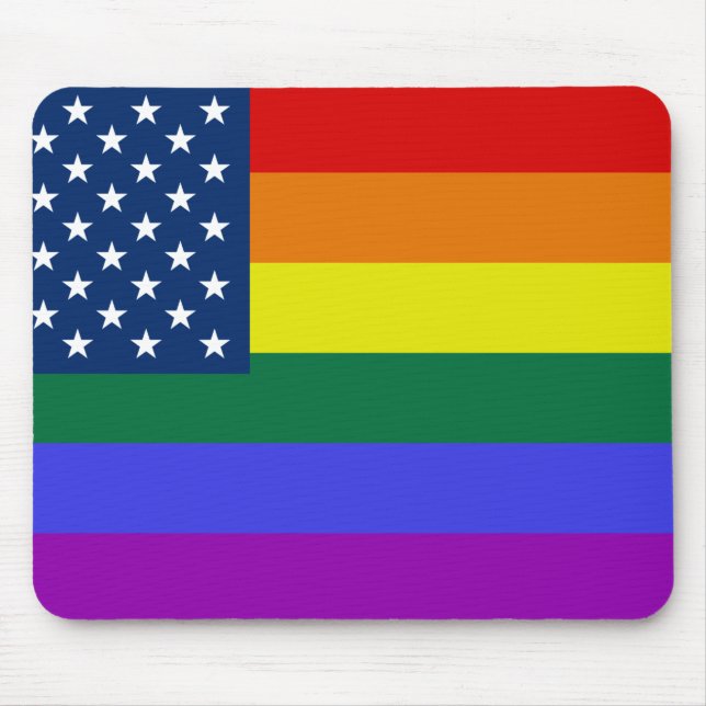 USA Rainbow Pride Mouse Mat (Front)