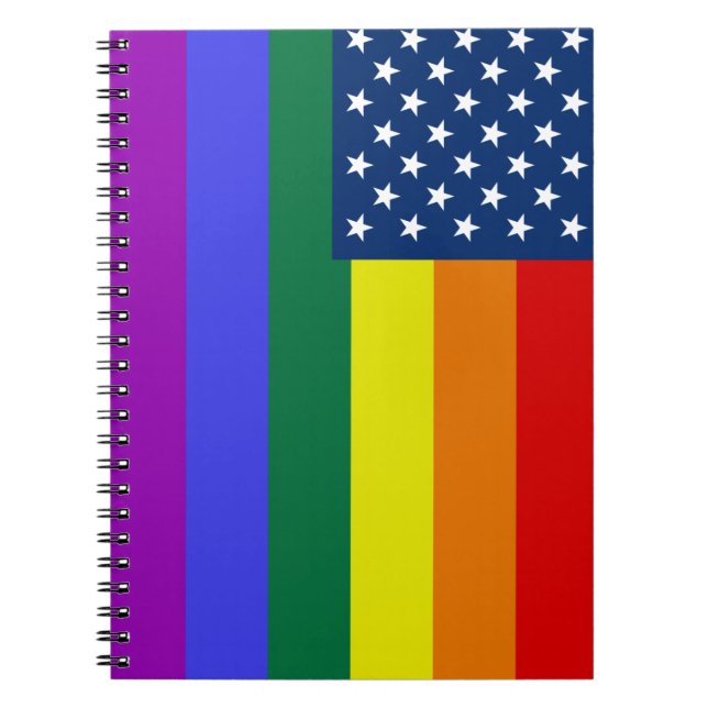 USA Rainbow Pride Notebook (Front)