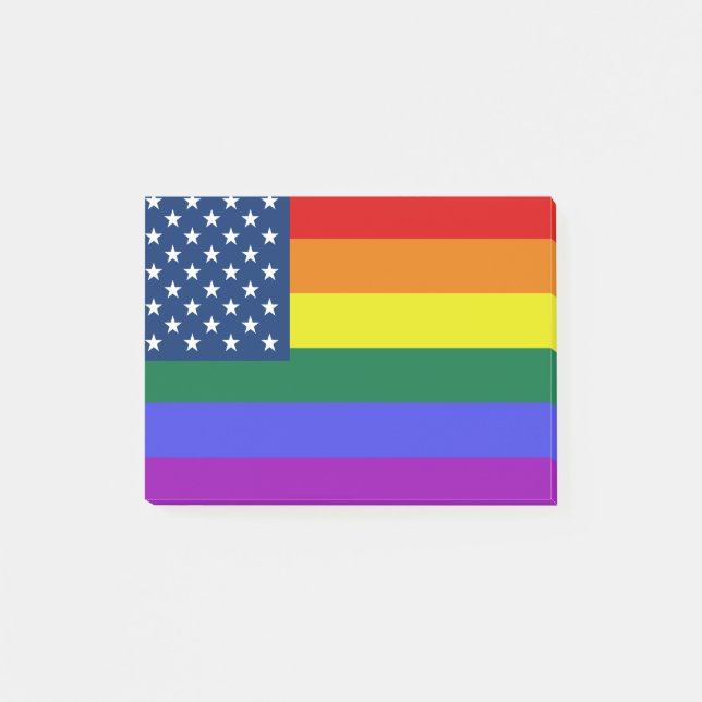 USA Rainbow Pride Post-it Notes (Front)