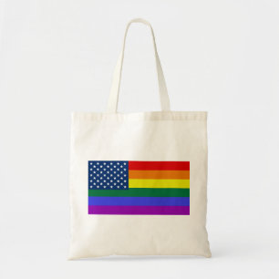 USA Rainbow Pride Tote Bag