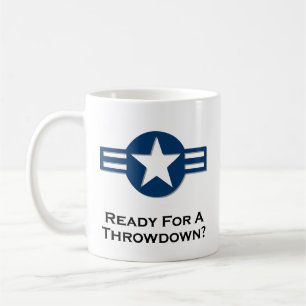 USA Ready For A Throwdown blue Coffee Mug