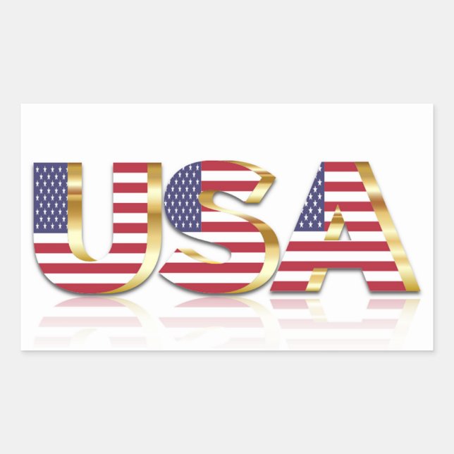 USA RECTANGULAR STICKER (Front)